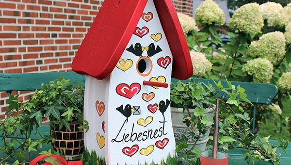 Vogelvilla Nistkästen handbemalt