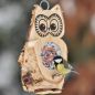Preview: Futtereule mit großem Futterloch aus Vogelfutter und Rindertalg