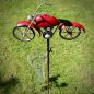 Preview: Regenmesser mit Motorrad am Stab