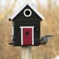 Preview: Wildlife Garden Schwedenhaus schwarz Vogel-/Futterhaus