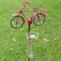 Preview: Regenmesser mit Fahrrad rot