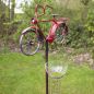 Preview: Regenmesser mit Fahrrad rot