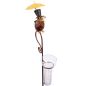 Preview: Regenmesser Rabe mit Schirm Gartenstecker