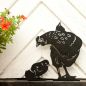 Preview: Silhouette Henne Beobachtendes Huhn
