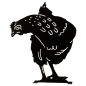 Preview: Silhouette Henne Beobachtendes Huhn