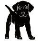 Preview: Silhouette Stehender Welpe