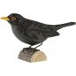 Preview: Amsel handgeschnitzt