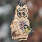 Preview: Futtereule mit großem Futterloch aus Vogelfutter und Rindertalg