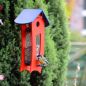 Preview: Futterspender rot Futtersilo für loses Vogelfutter