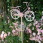 Preview: Regenmesser mit Fahrrad rosa