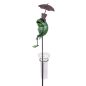Preview: Regenmesser Frosch "Fritz" mit Schirm