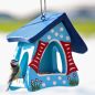 Preview: Vogelvilla Futterhaus Tupfen hellblau
