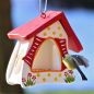 Preview: Vogelvilla Futterhaus Tupfen weiß