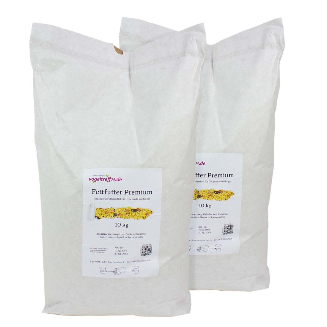 Premium Fettfutter 20 kg (2 x 10 kg Säcke)