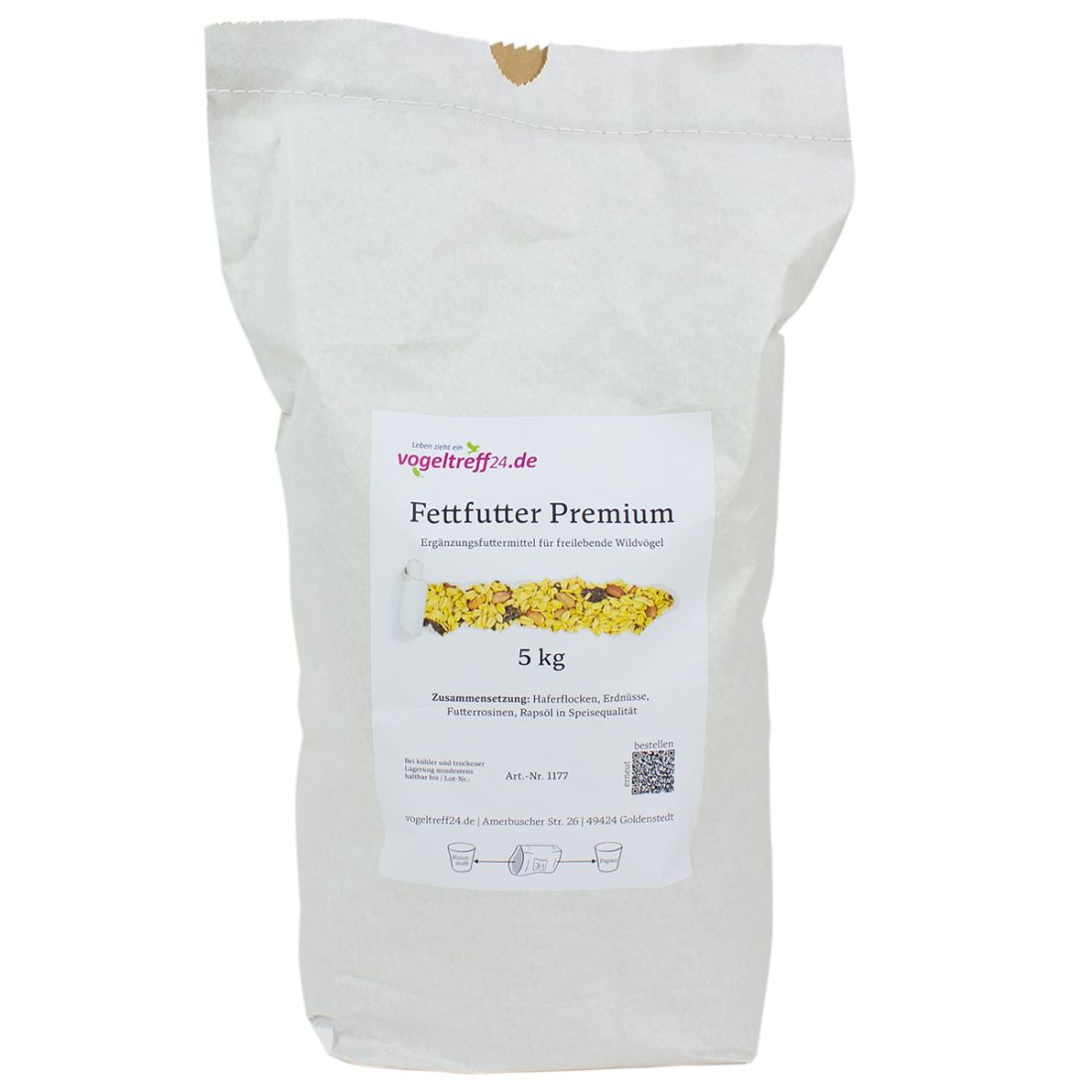 Premium Fettfutter 5 kg im Sack