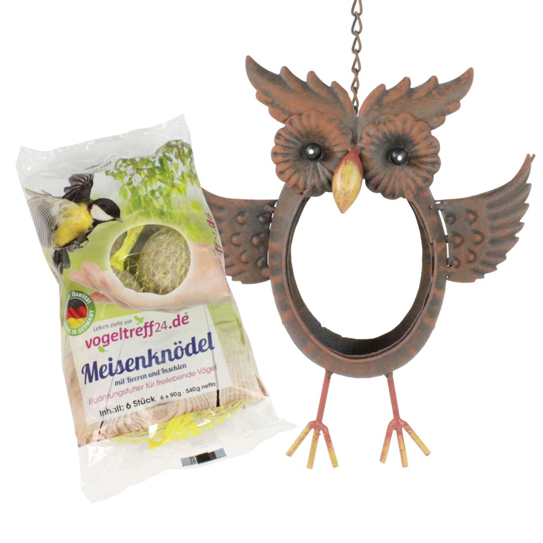 SET Eule Hedwig + 6 Meisenknödel
