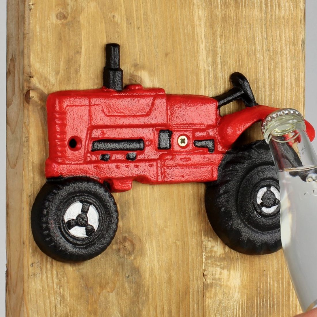 Flaschenöffner Traktor rot