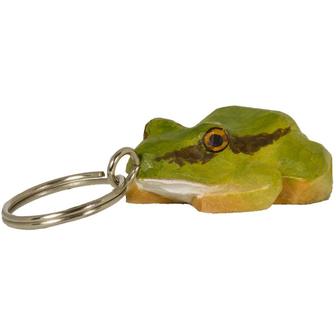 Frosch handgeschnitzter Schlüsselanhänger