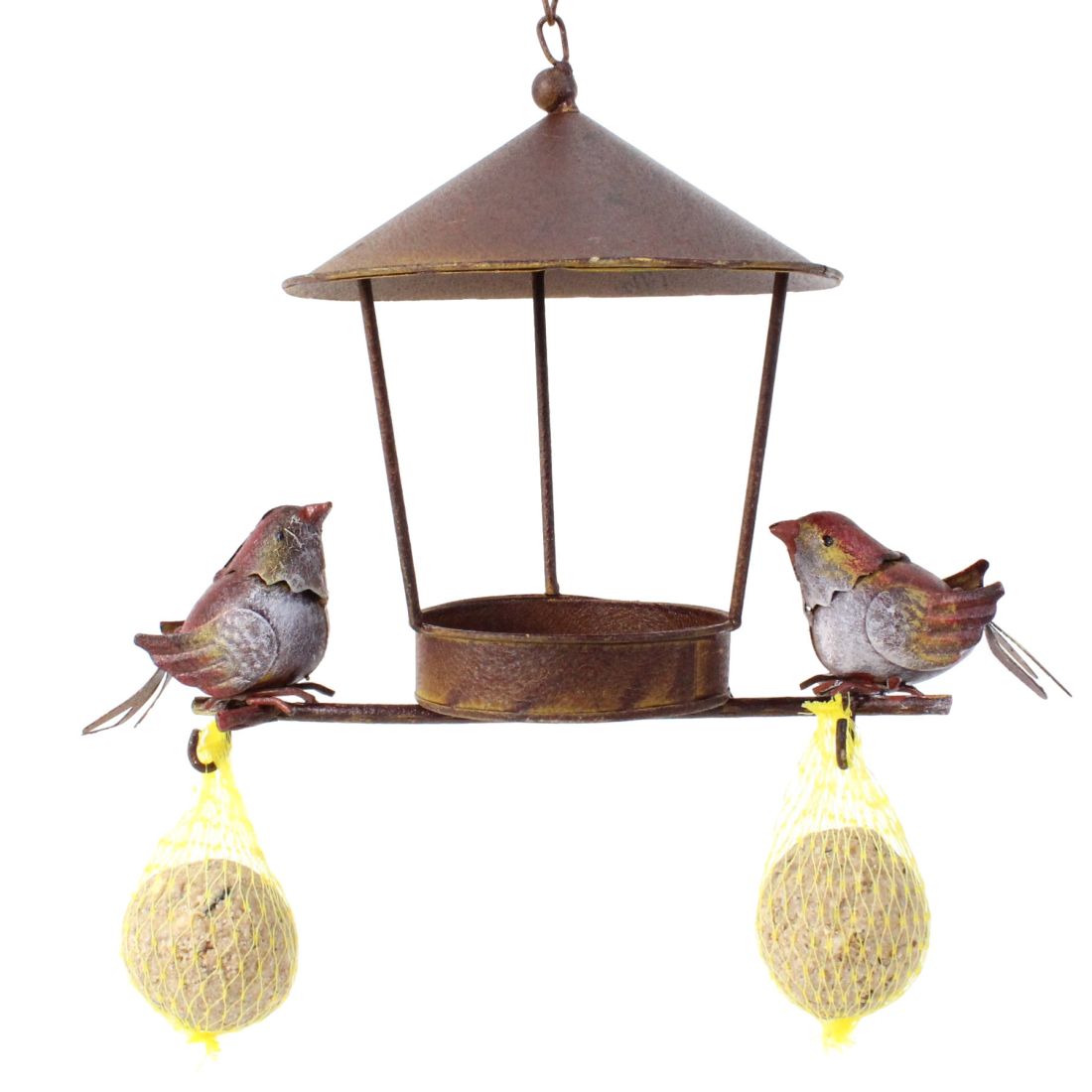 SET Futterhaus mit 2 Vögeln + 6 Meisenknödel