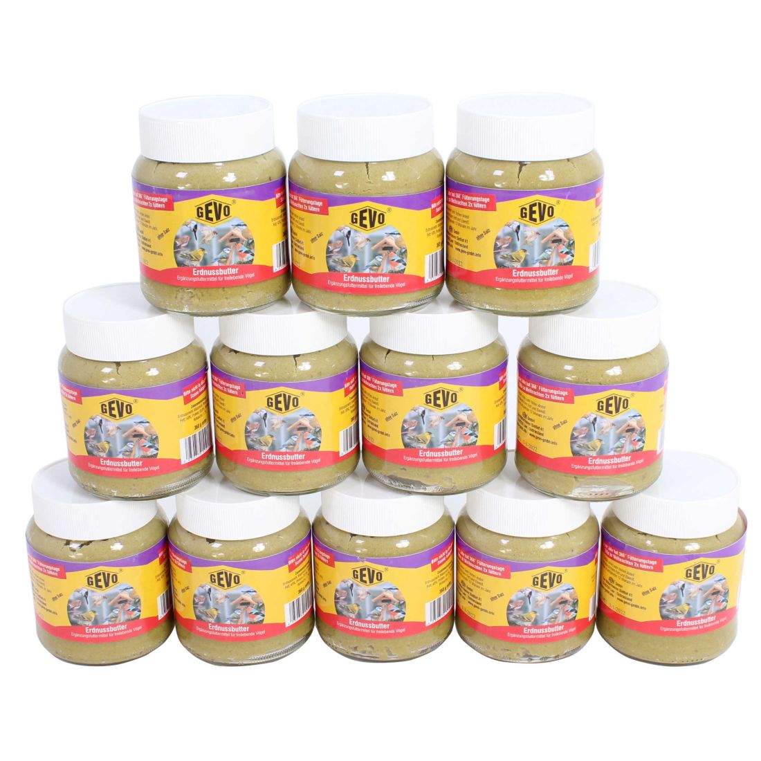 SPARPAKET-12 Gläser GEVO® Erdnussbutter