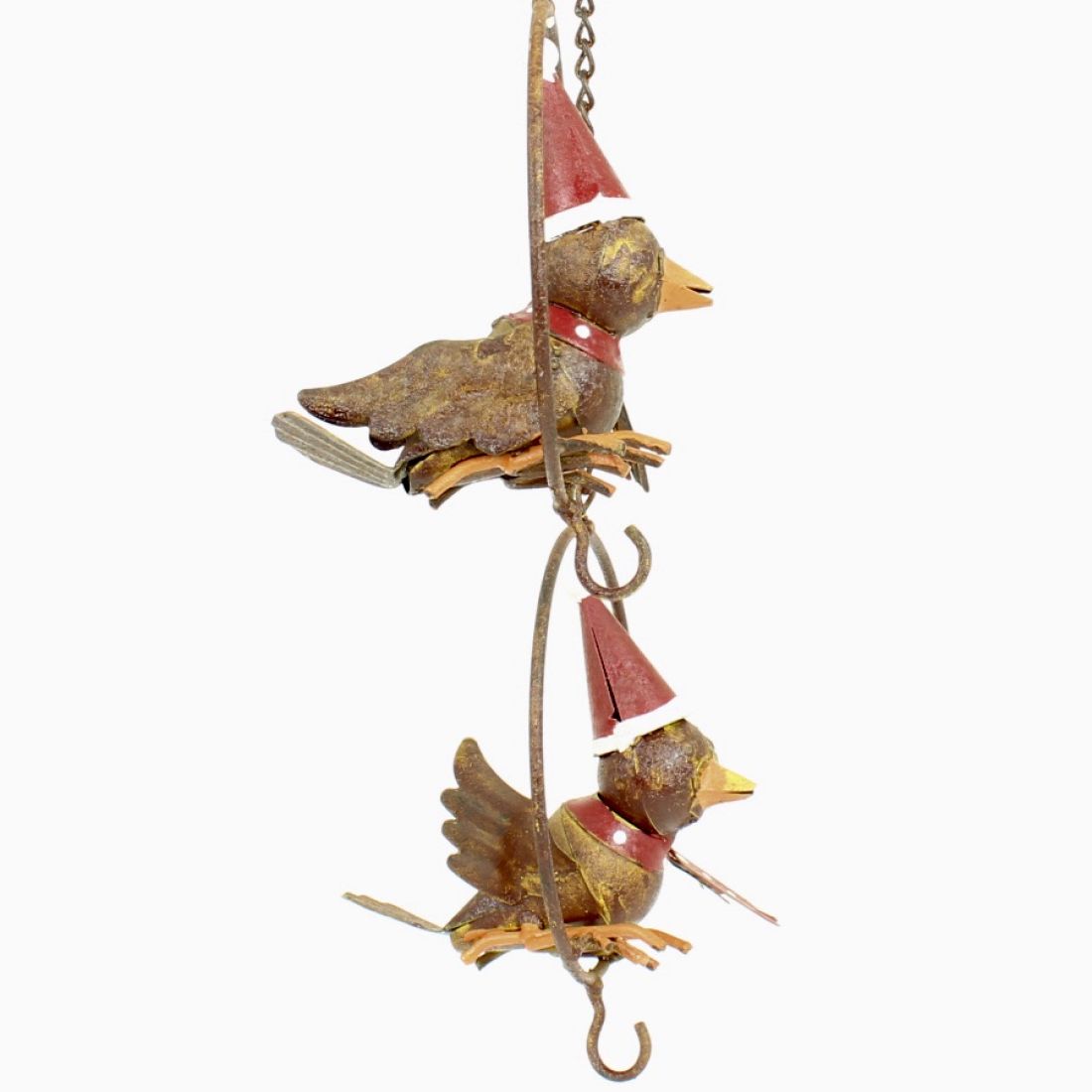 Vögel mit Schal (2er Set) - Meisenknödelhalter