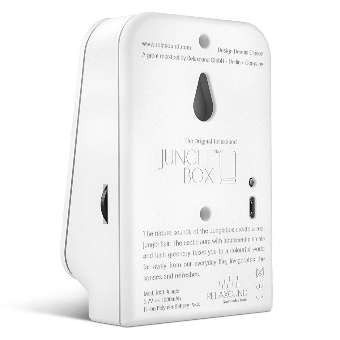 Junglebox weiß - Dschungel-Sound - inkl. Saugnapf