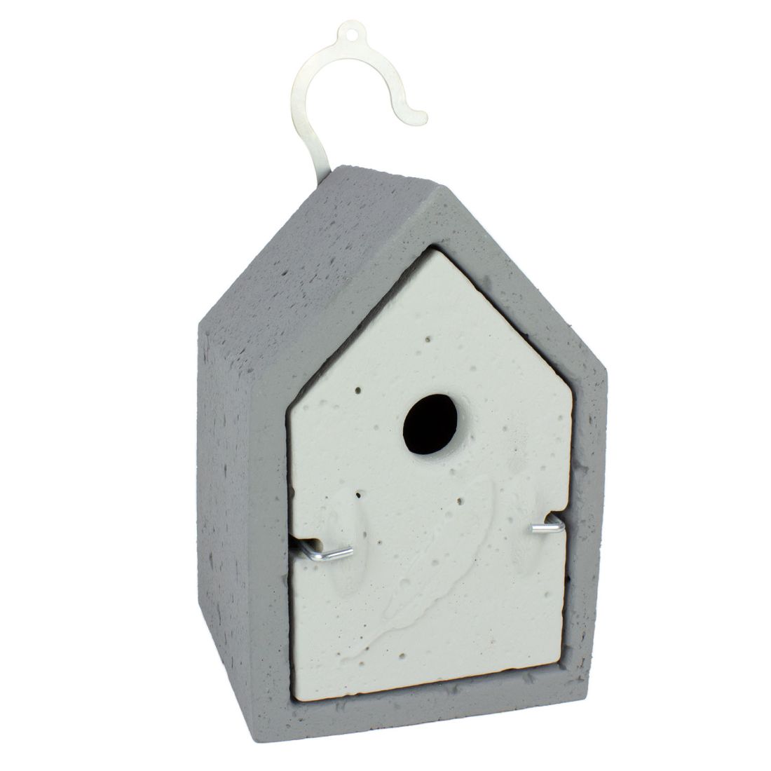 Holzbeton-Nistkasten im Bauhausstil - Blaumeise (28mm)