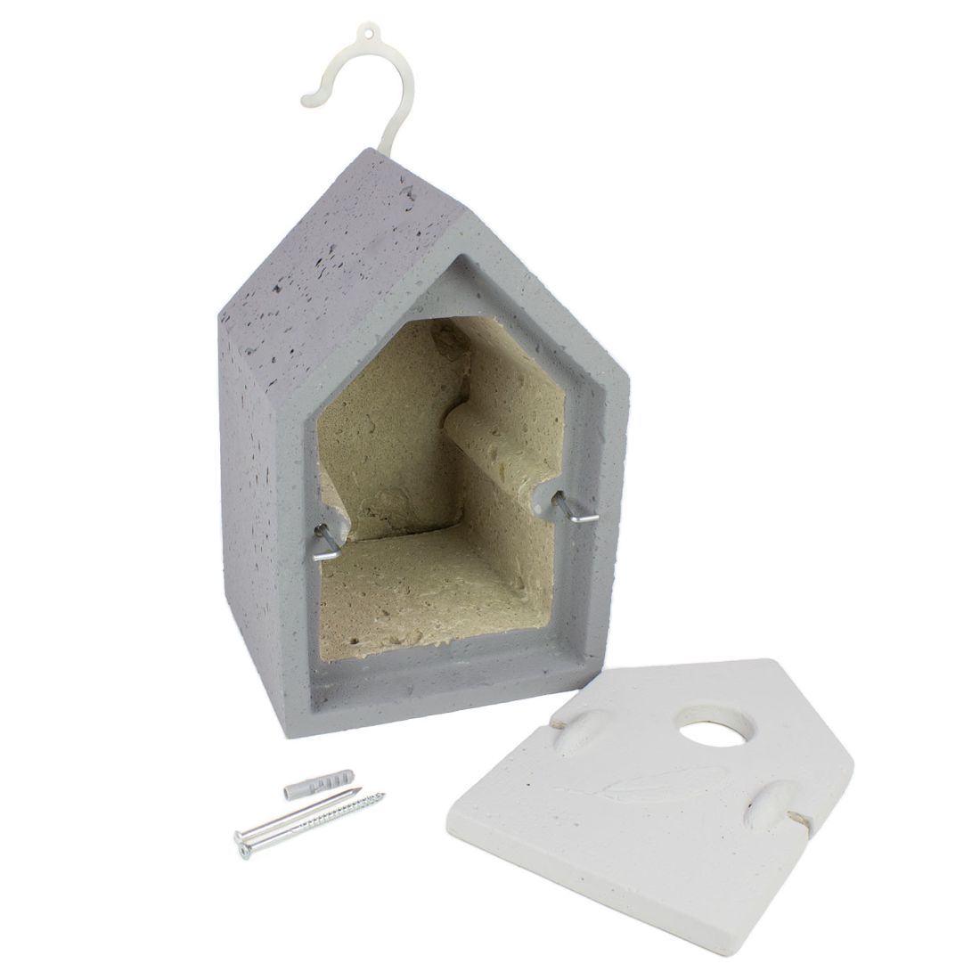 Holzbeton-Nistkasten im Bauhausstil - Star (45mm)