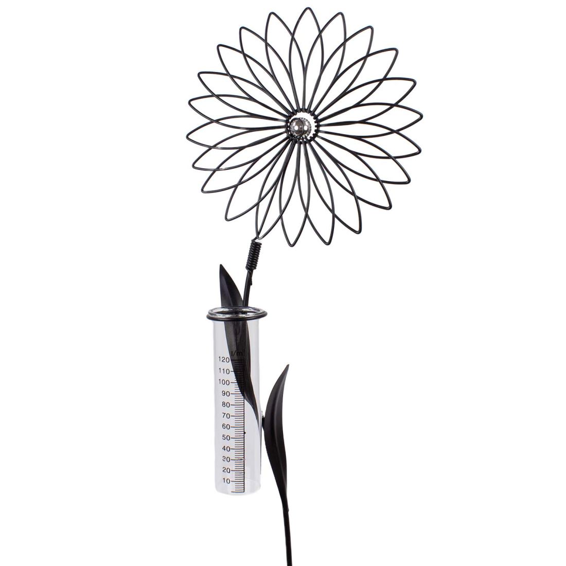 Regenmesser Blume schwarz