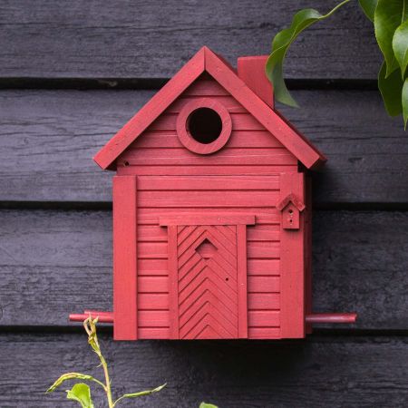 Schwedenhaus Rote Erde - Vogel-/Futterhaus