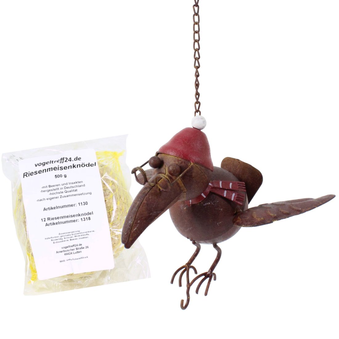 SET Großer Vogel Lothar fliegend + 1 Riesen-Meisenknödel