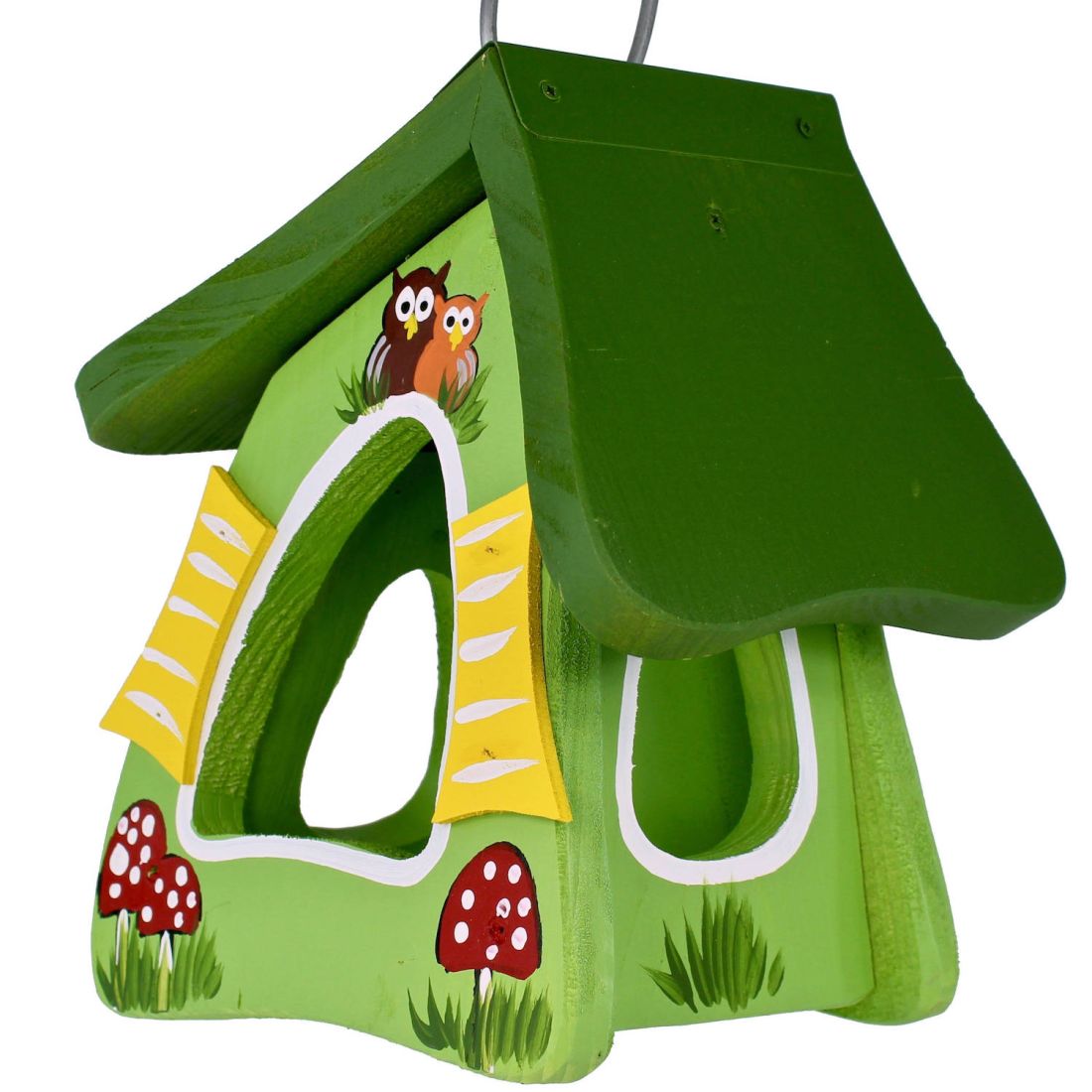 Vogelvilla Futterhaus Eulen grün