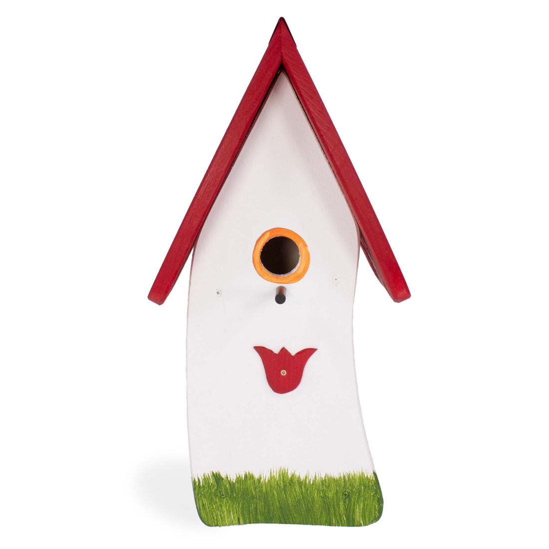 Vogelvilla Nistkasten weiß mit Tulpe