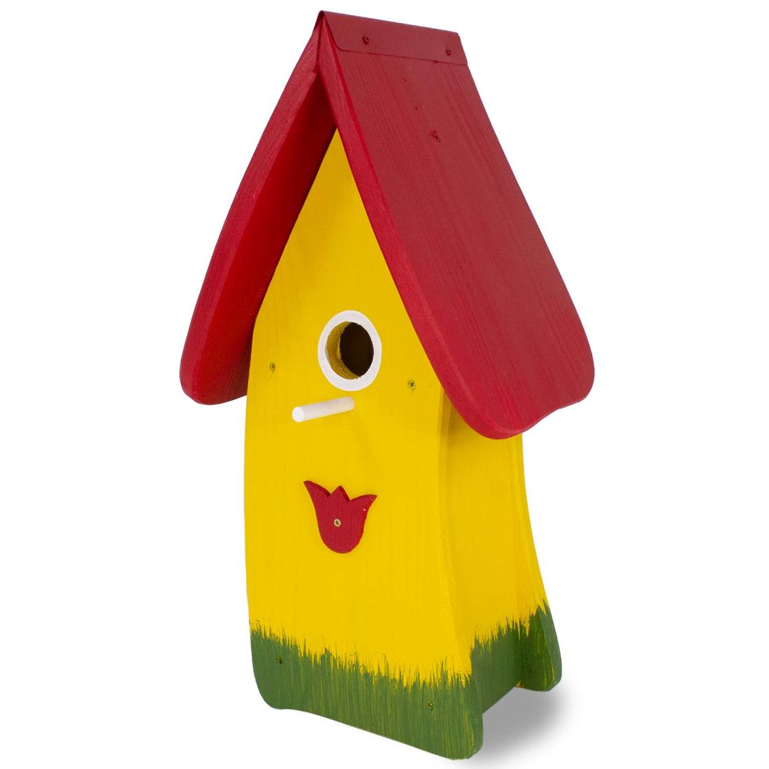Vogelvilla Nistkasten gelb mit Tulpe