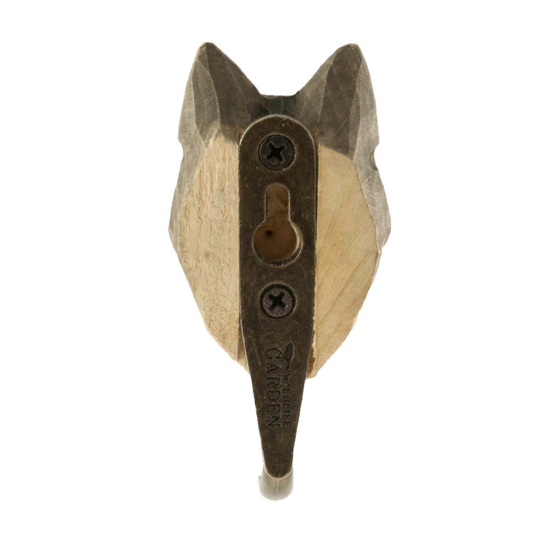 Wildlife Garden Haken Wolf handgeschnitzt