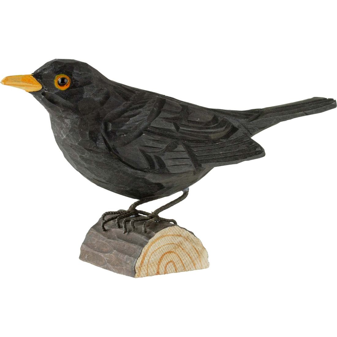 Amsel handgeschnitzt