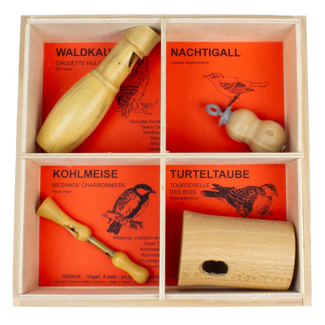 Vogelpfeifen 4 Nester Sortiment "Moderne"