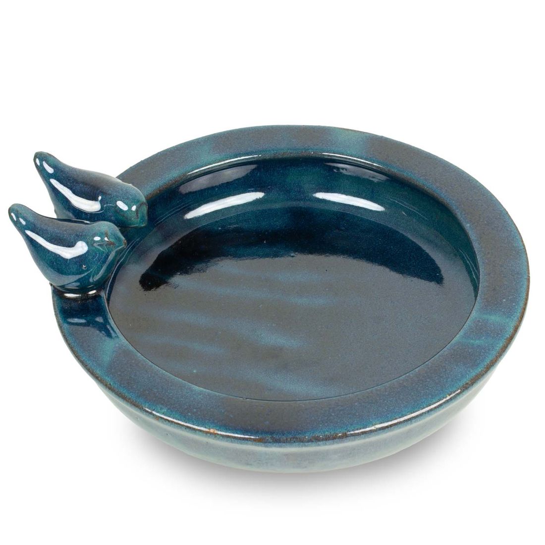 Vogeltränke Keramik blau/türkis Esschert Design rund
