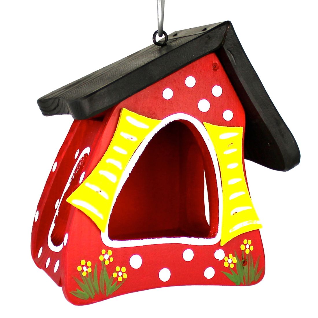 Vogelvilla Futterhaus Tupfen rot