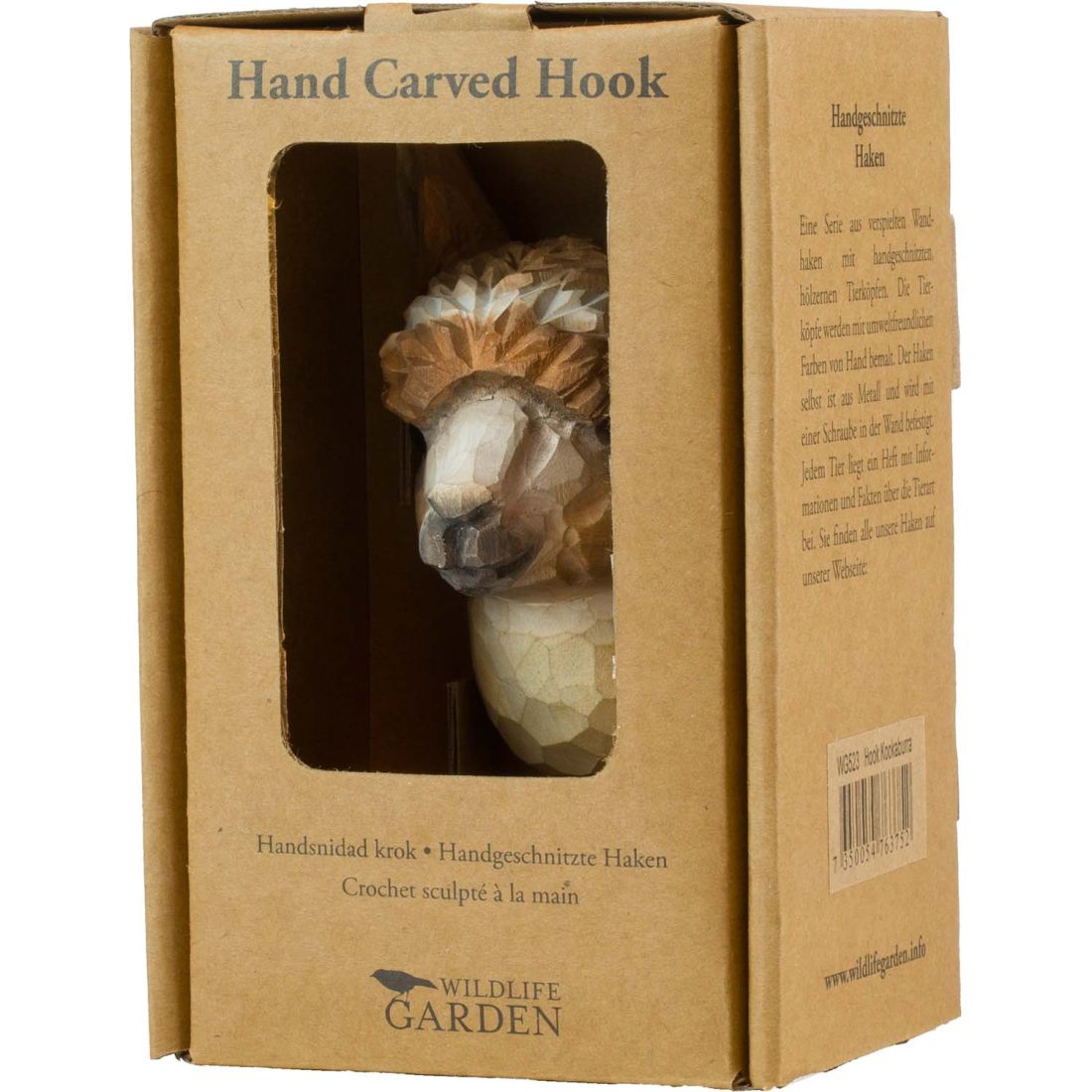 Wildlife Garden Haken Alpaka handgeschnitzt
