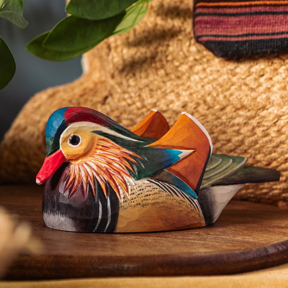 Mandarinente handgeschnitzt