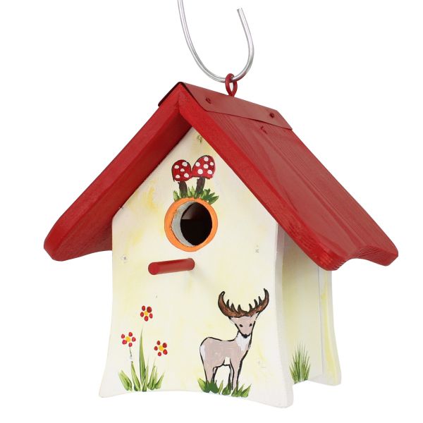 Vogelvilla Nistkasten Waldhütte Hirsch