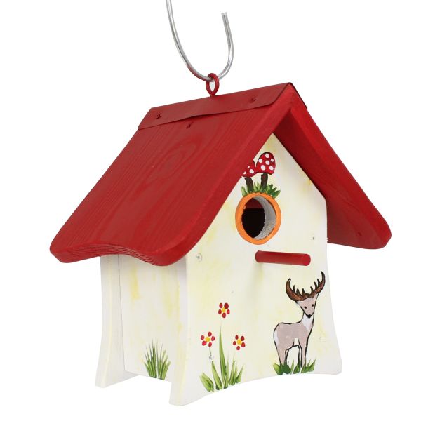 Vogelvilla Nistkasten Waldhütte Hirsch