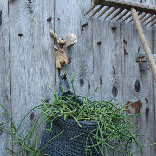 Wildlife Garden Haken Elch handgeschnitzt