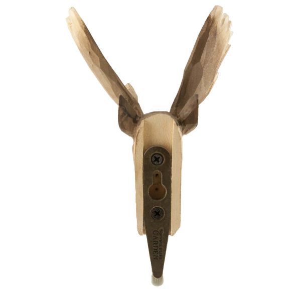 Wildlife Garden Haken Elch handgeschnitzt