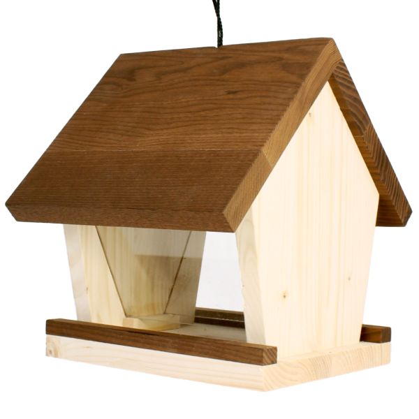 Futterhaus Kiosk für loses Vogelfutter mit Thermoholzdach