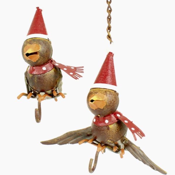 Vögel mit Schal (2er Set) - Meisenknödelhalter