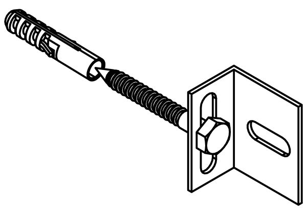 Schwegler Haltewinkel-Kit für Fledermaus-Universal-Sommerquartiere 2FTH mit Grundstein