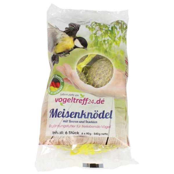 22 x 6 Meisenknödel mit Beeren und Insekten MIT NETZ im SPARPAKET
