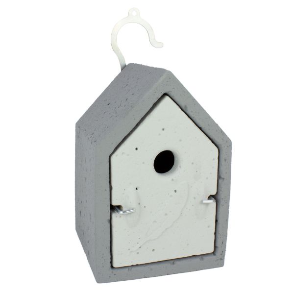 Holzbeton-Nistkasten im Bauhausstil - Blaumeise (28mm)